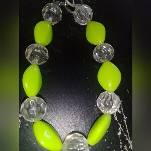 Lime Green Beaded Necklace - Women Jewelry
